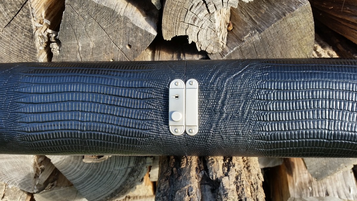 GTF Lizard Print Leather Pool Cue Case For Sale