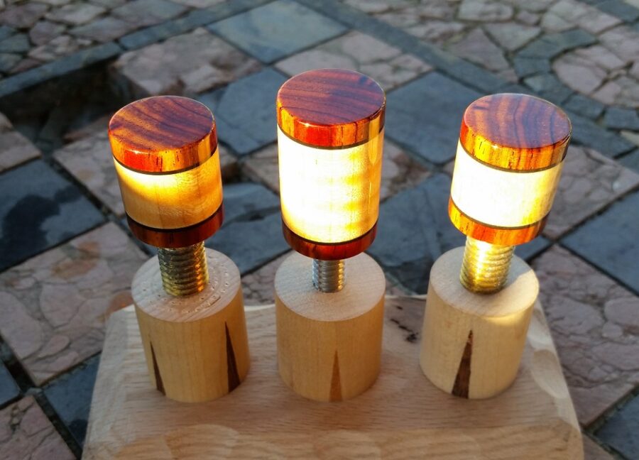 Joint Protectors / Curly Maple w' Cocobolo - Image 4