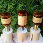 Curly Maple & Cocobolo Joint Protectors For Sale (2)