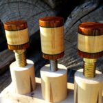 Curly Maple & Cocobolo Joint Protectors For Sale (3)