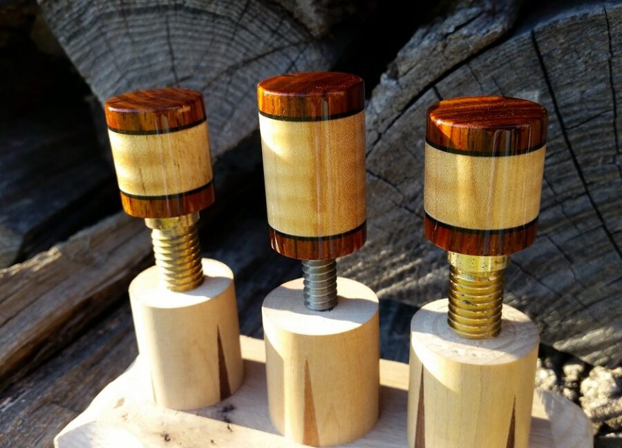 Joint Protectors / Curly Maple w' Cocobolo - Image 3