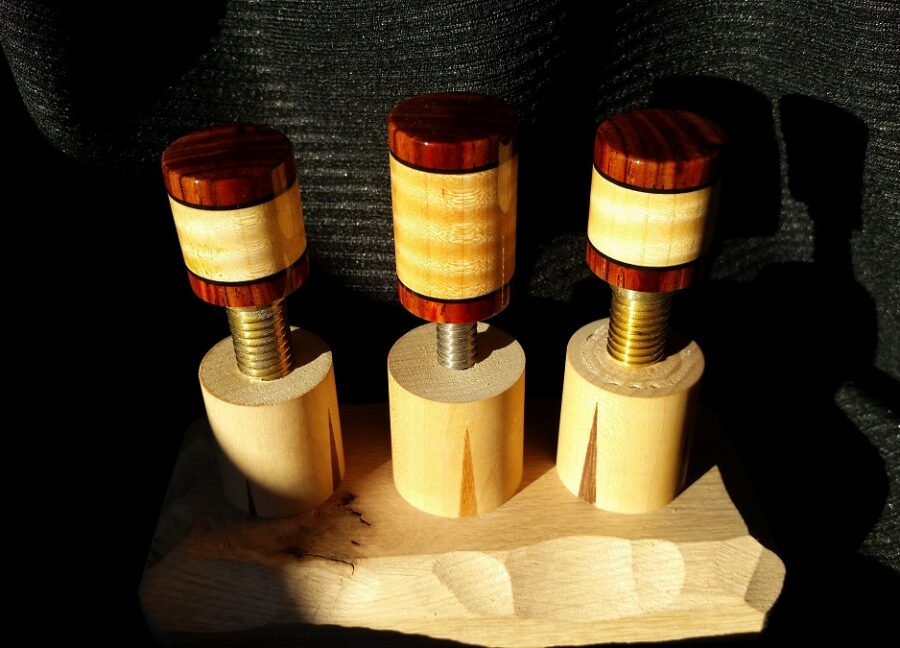 Joint Protectors / Curly Maple w' Cocobolo - Image 6